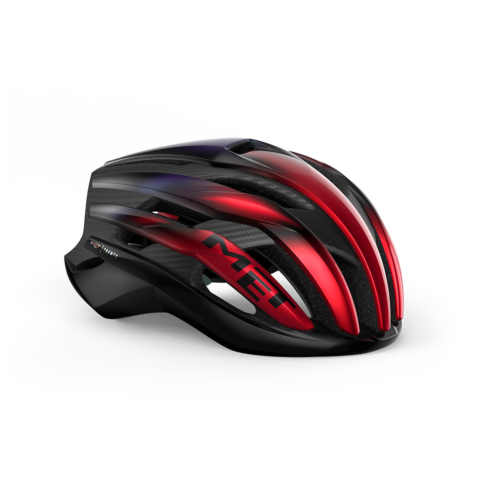 MET Trenta 3K Carbon MIPS Helmet - Red Iridescent | Glossy